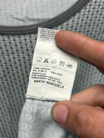 Maison Martin Margiela ‘Diamond Print’ Pocket Grey Cotton T-Shirt