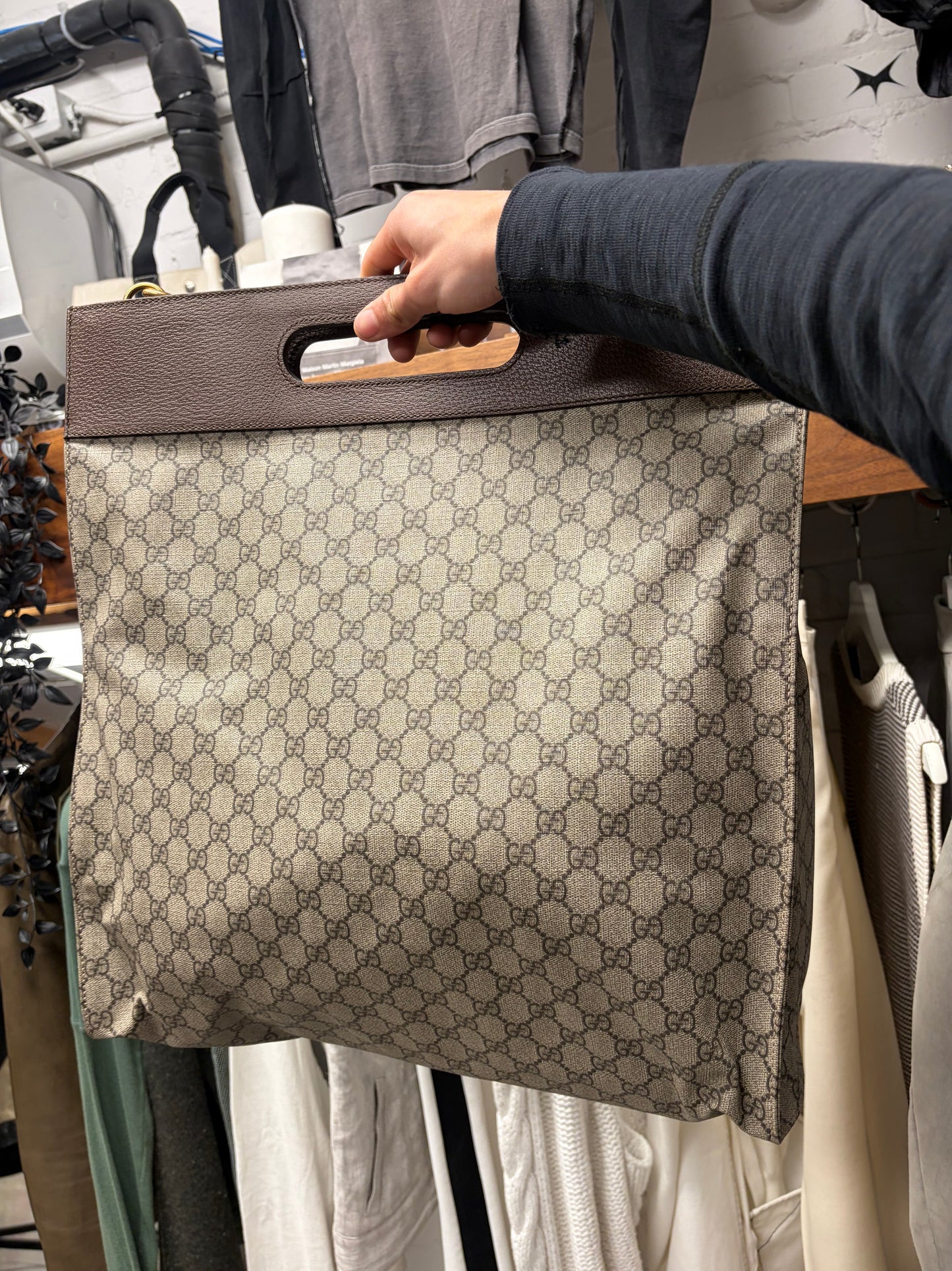 Gucci ‘Supreme Neo Vintage’ Coated Canvas/Leather ‘Skull & Bones’ Large Crossbody Bag