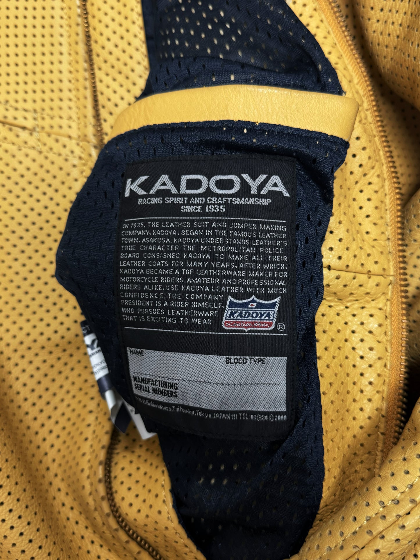 Kadoya K’s Leather Perforated Leather Motorcycle Jacket