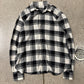 2017 Saint Laurent Plaid Black/Natural White Plaid Patterned Flannel