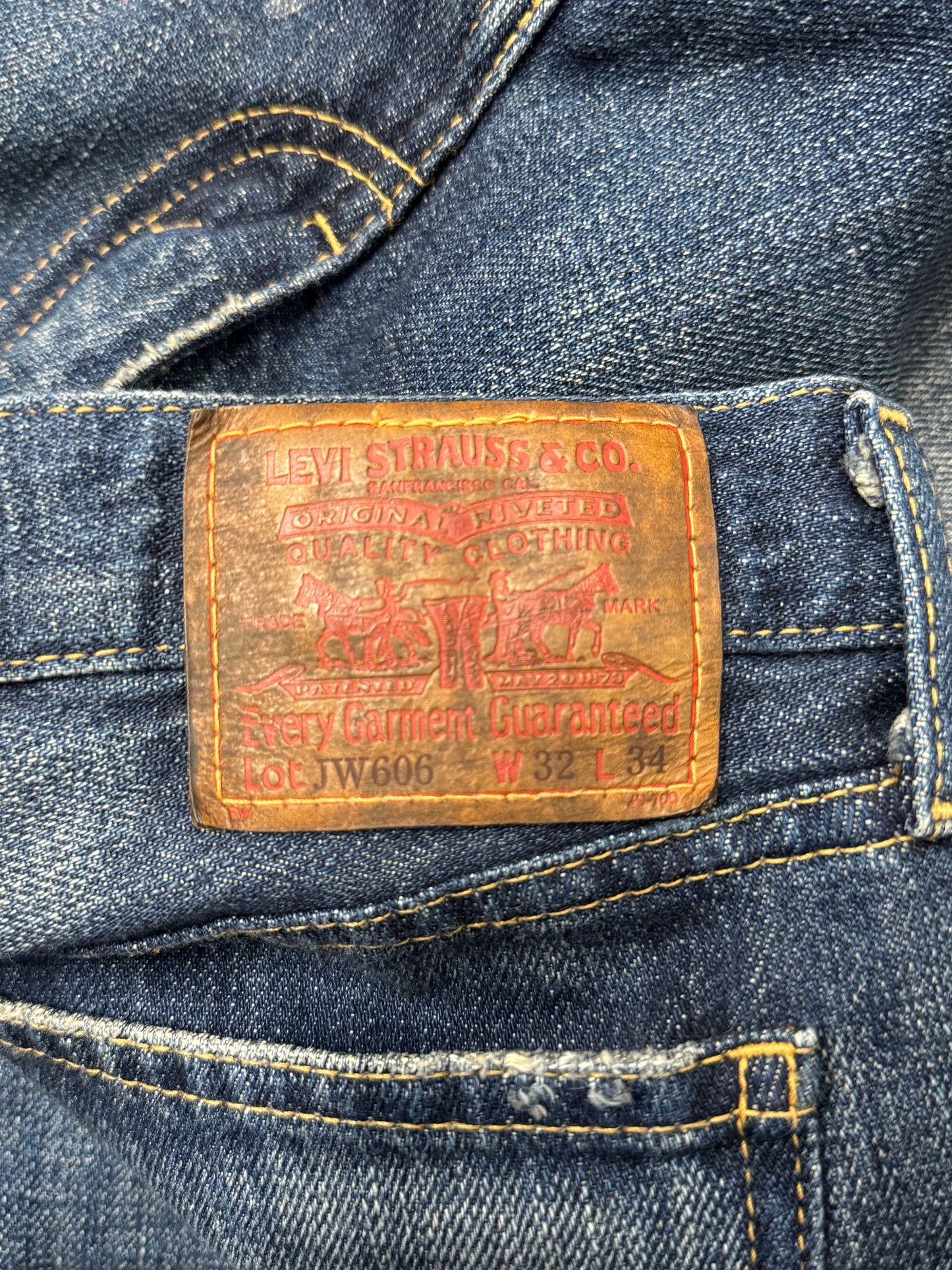 AW2005 Junya Watanabe x Levi’s ‘Triglav’ Flag Blue Jeans
