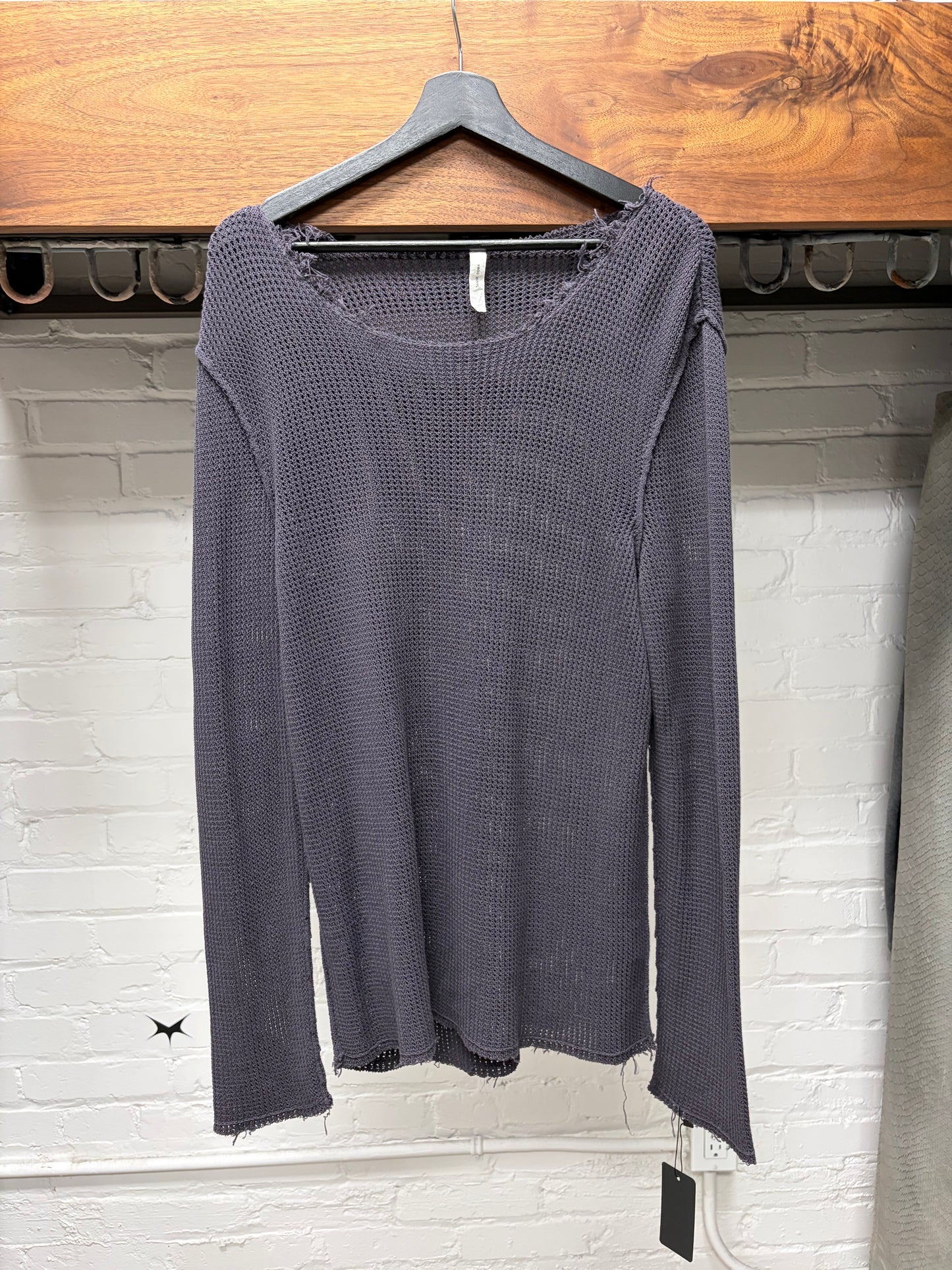 Damir Doma Distressed ‘Plum’ Looss Gauge Knit Sweater