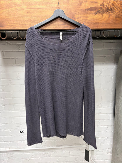 Damir Doma Distressed ‘Plum’ Looss Gauge Knit Sweater