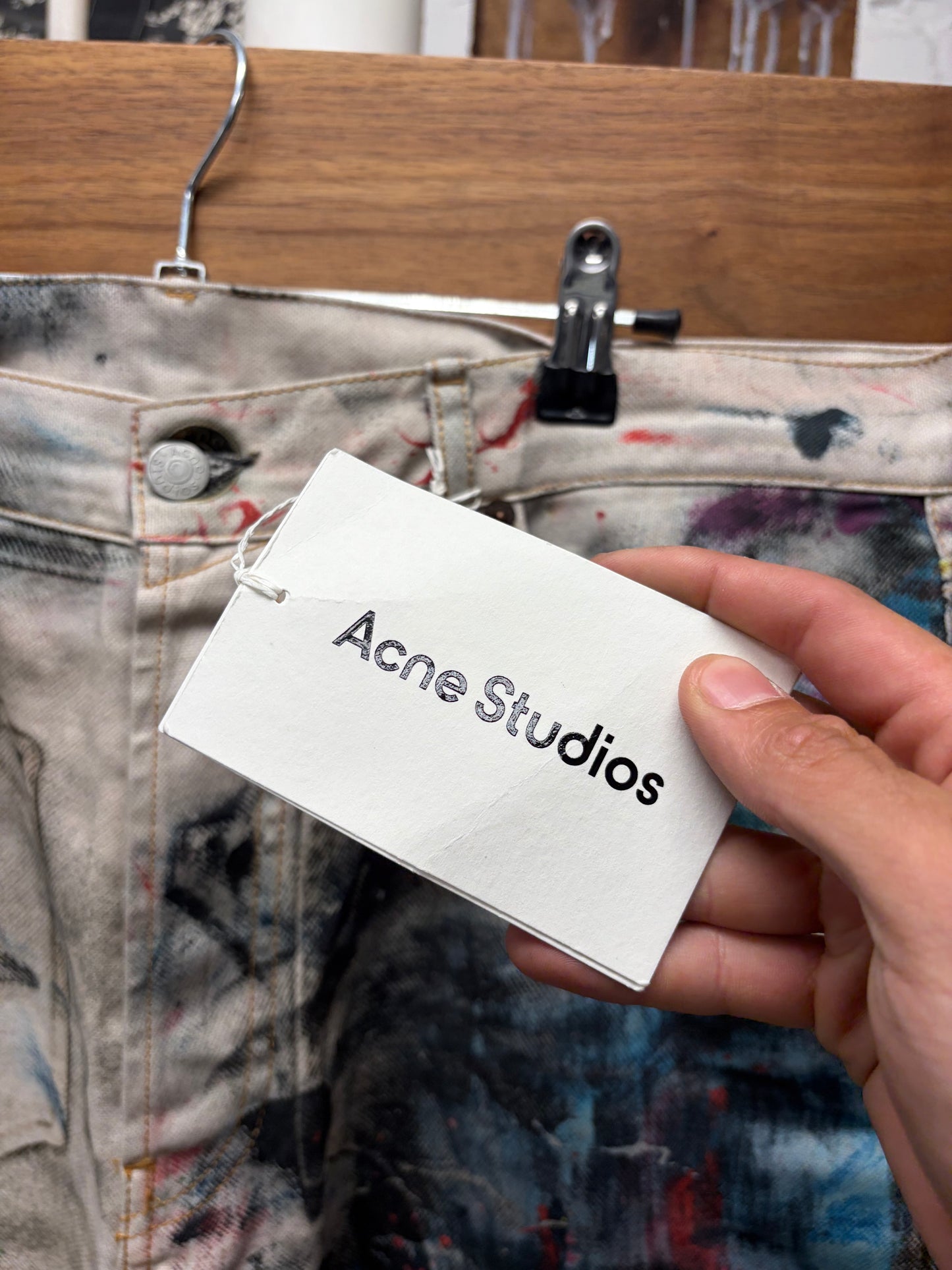 Acne Studios ‘Trompe L’œil’ Painter Wide Leg Denim