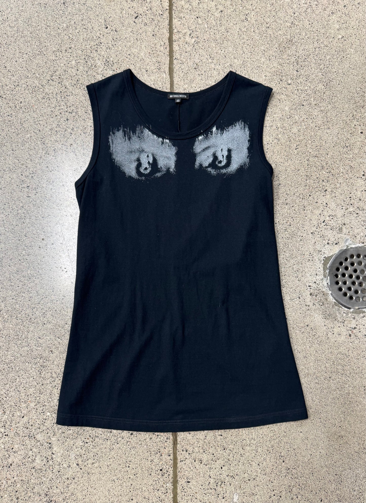 Ann Demeulemeester ‘Eyes’ Shadow Print Sleeveless Tank Top