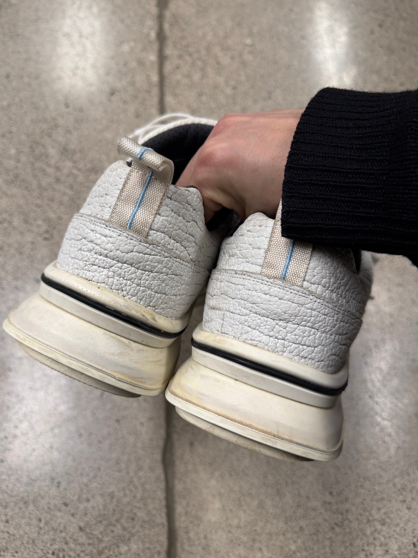 Prada ‘Mechano’ Leather Low Top Sneakers