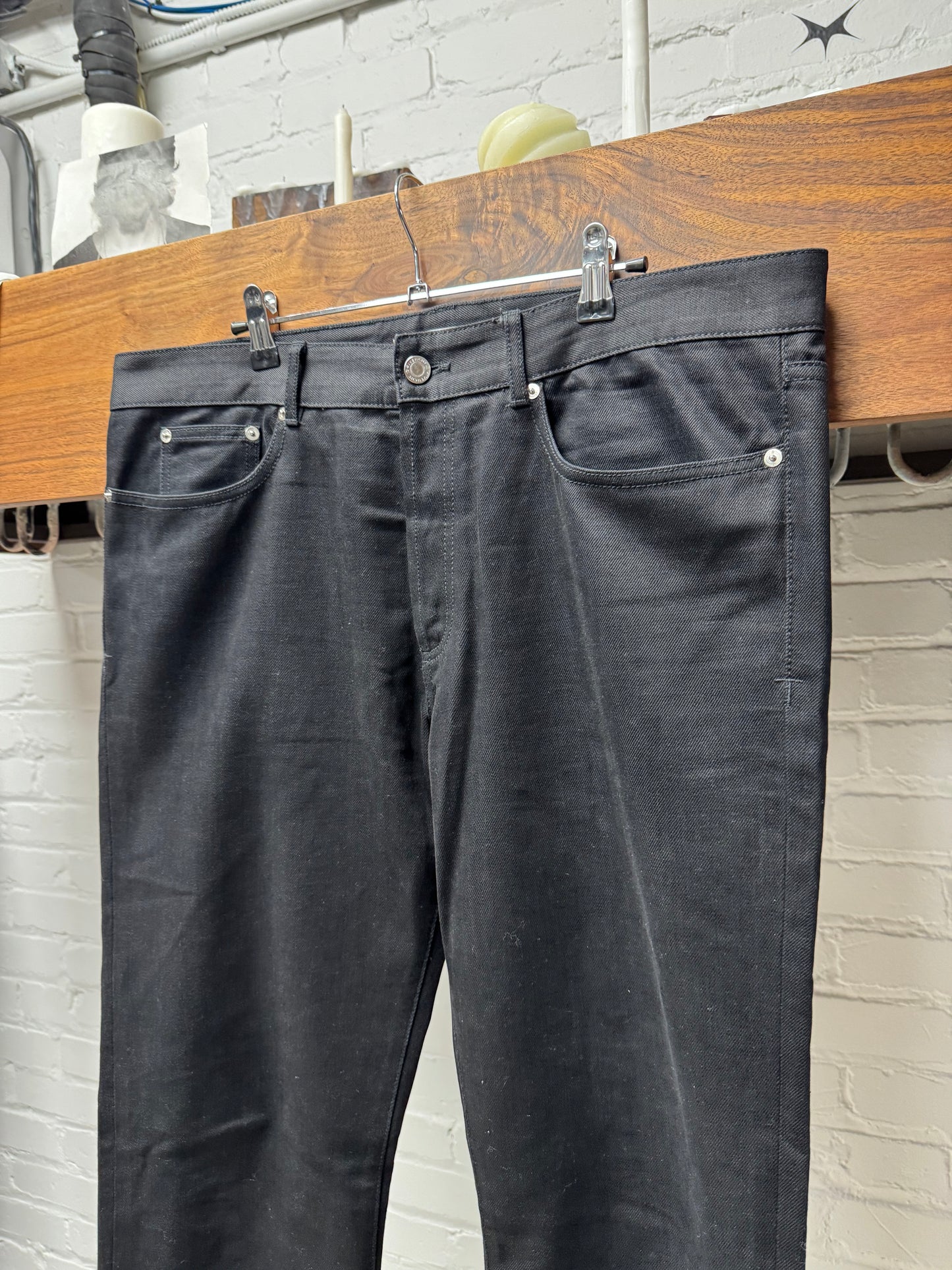 Givenchy Leather Pocket Black Skinny Jeans