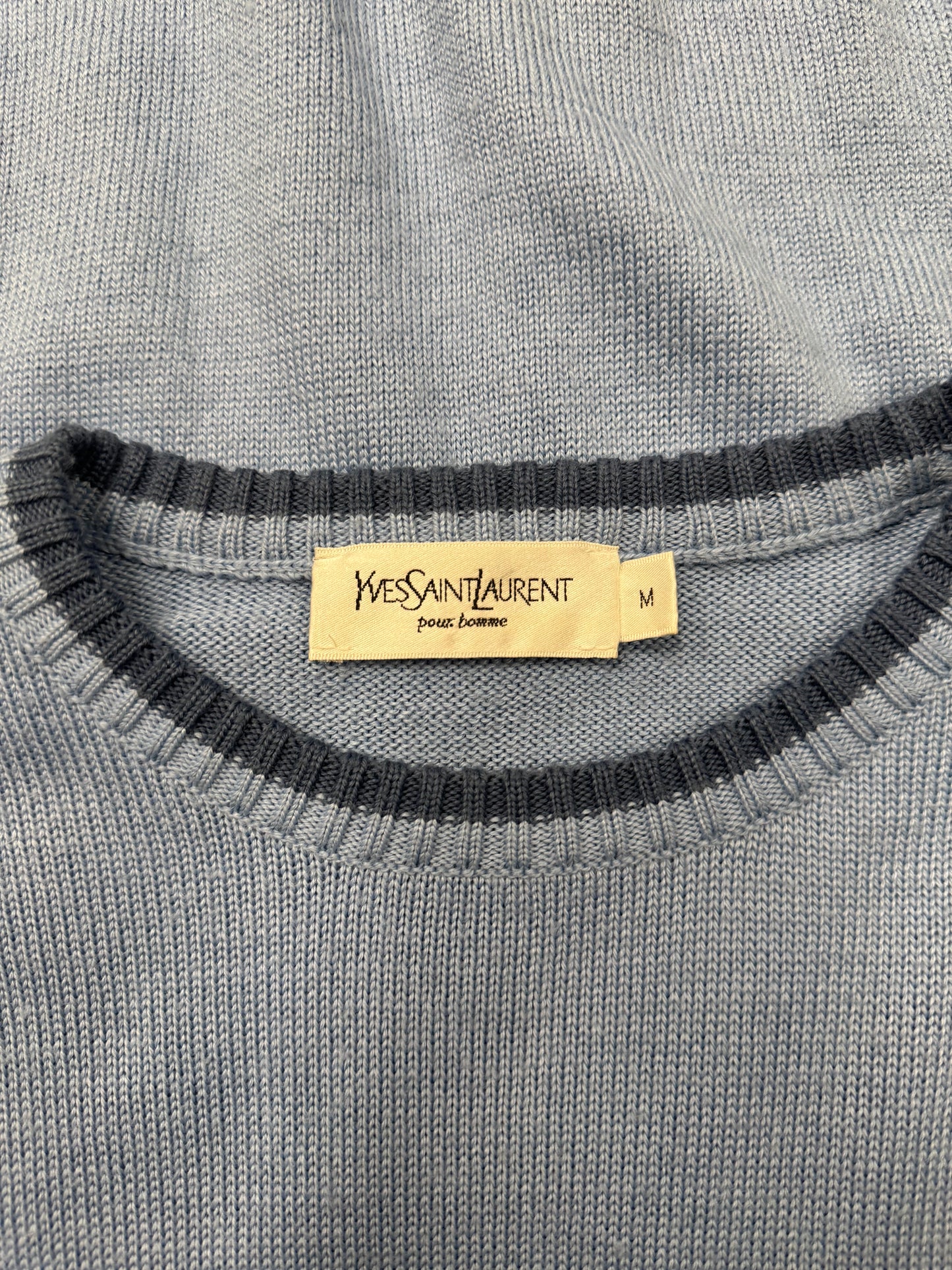 Vintage 90s Yves Saint Laurent ‘YSL’ Logo Knit Sweater