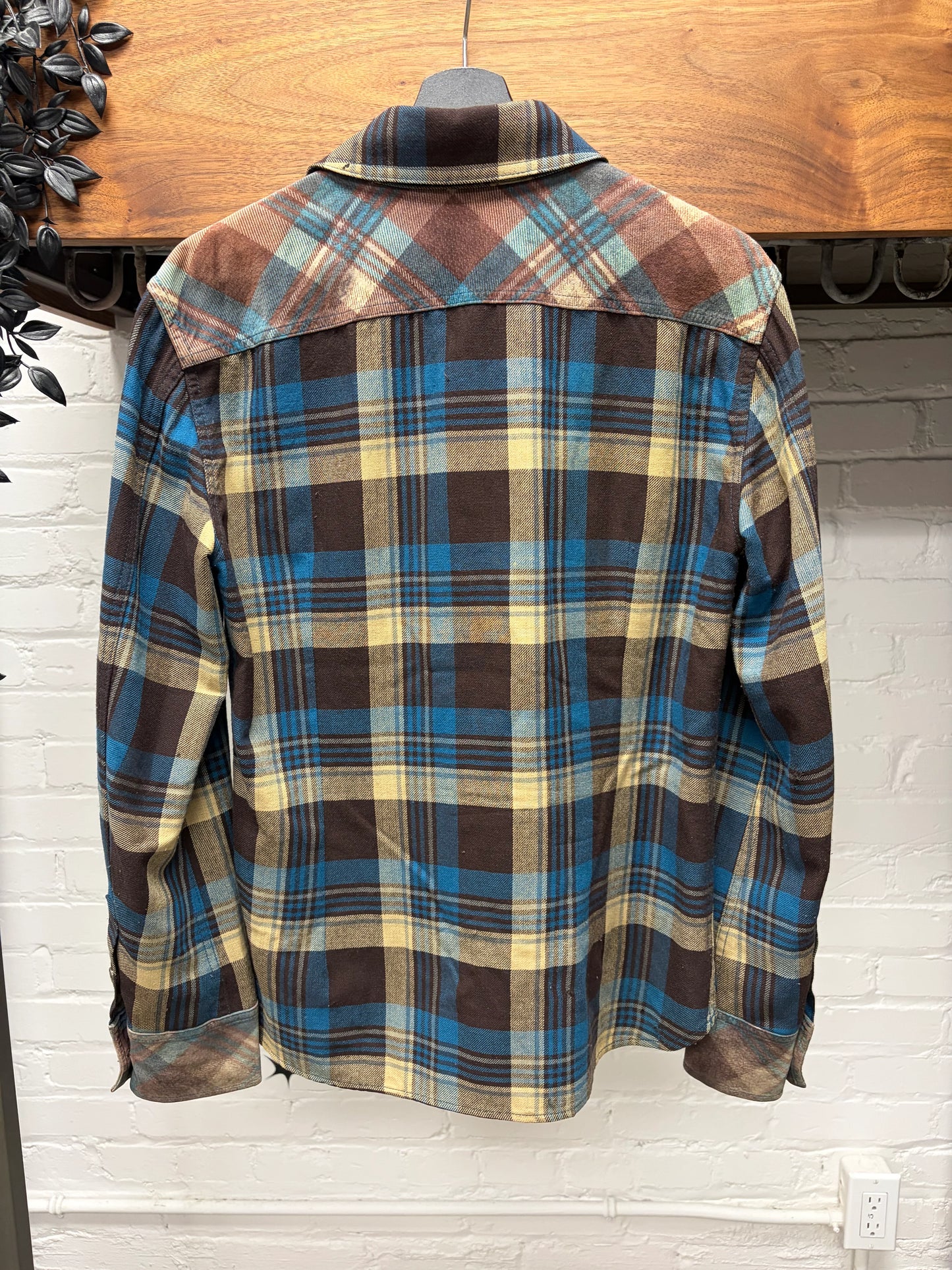 Isamu Katayama Backlash ‘Pigskin Suede’ Printed Plaid Western Flannel