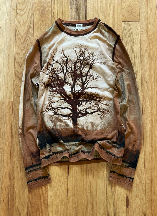 Autumn Wintee 2003 Jean Paul Gaultier ‘Wilting Trees’ Long Sleeve Mesh Shirt