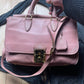 Miu Miu Pink Leather Full Size Crossbody/Top Handle Bag