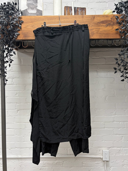Yohji Yamamoto ‘Ground Y’ Skirted Black Sarousel Trousers