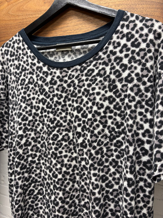 2014 Saint Laurent ‘Babycat’ Leopard Print Short Sleeve Shirt