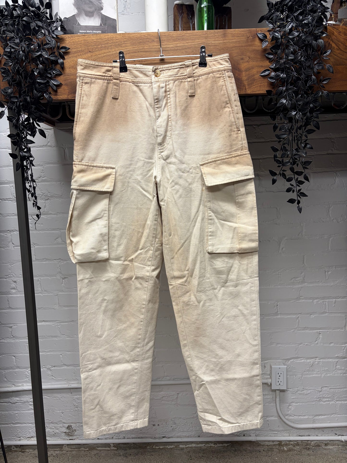 Acne Studios ‘Gradient Dirt Wash’ Cream Cargo Denim