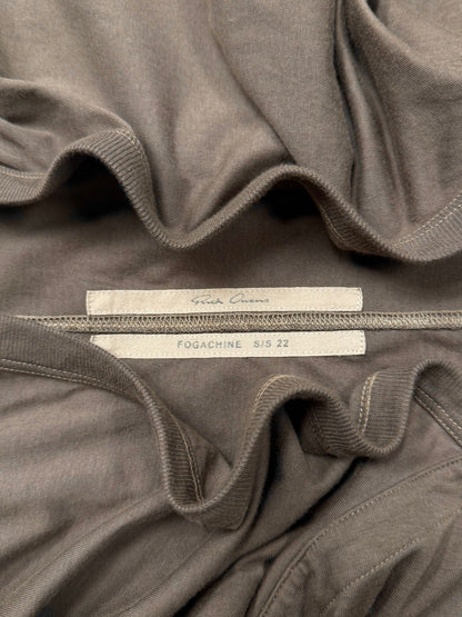 SS2022 Rick Owens ‘Fogachine’ Dust Brown Dylan Tee