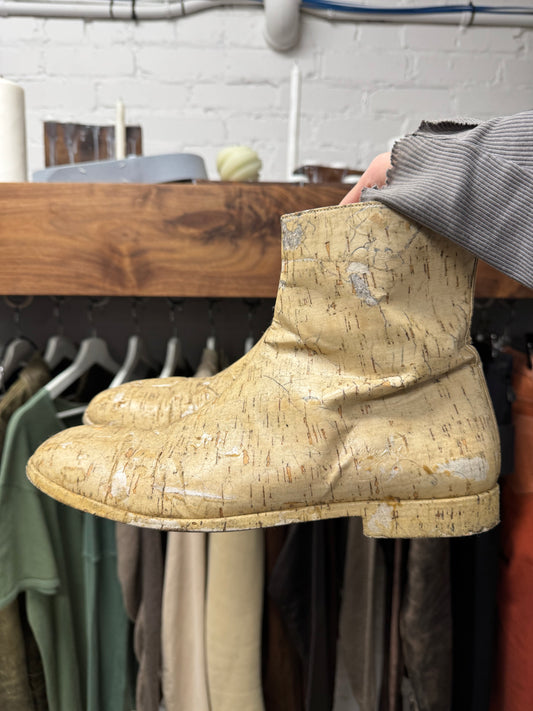 SS2013 Maison Margiela ‘Vinyl Cork’ Side-Zip Boots