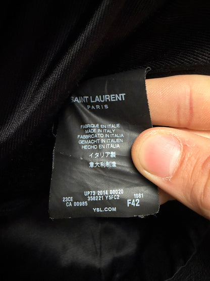 SS2014 Saint Laurent by Hedi Slimane ‘L17’ Rivet Studded Black Leather Biker Jacket