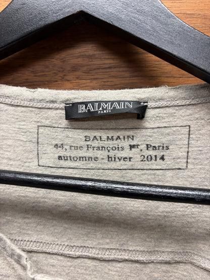 AW2014 Balmain ‘Henley’ Cotton Short Sleeve Shirt