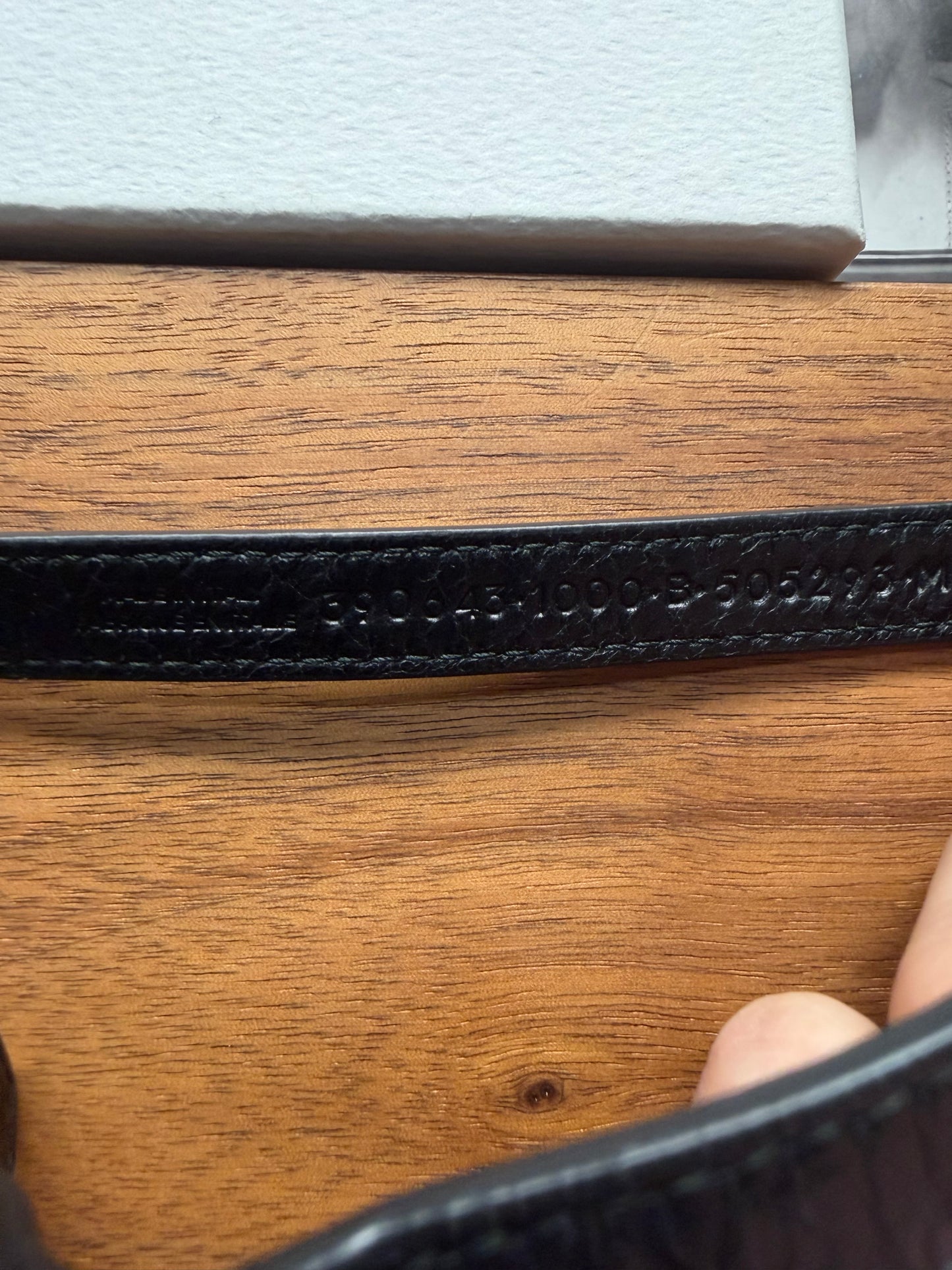 Balenciaga ‘Tour’ Triple Wrapped Black Calfskin Leather/Silver Stud Bracelet