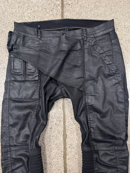 AW2013 Rick Owens ‘Memphis Cut’ Black Wax Denim