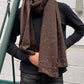 Vintage Rivet Pierced Brown Scarf