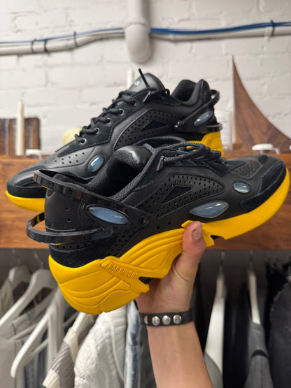 SS2021 Raf Simons ‘Cyclone’ Black/Yellow Low Top Sneakers