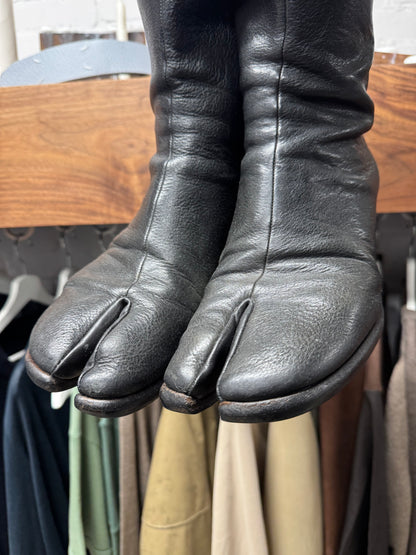Maison Margiela ‘Tabi’ Split Toe Platform Heel Leather Boots