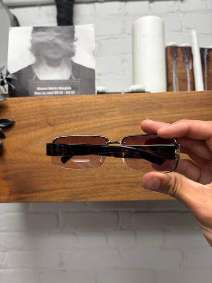 Gucci Purple/Gold Tortoiseshell  Rimless Sunglasses