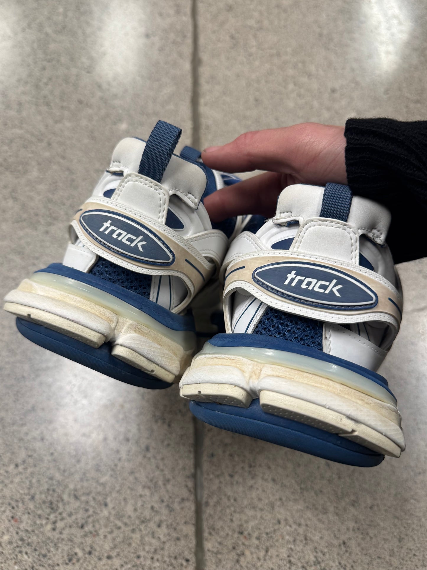 Balenciaga ‘Track Runner’ Blue/White Low Top Sneakers