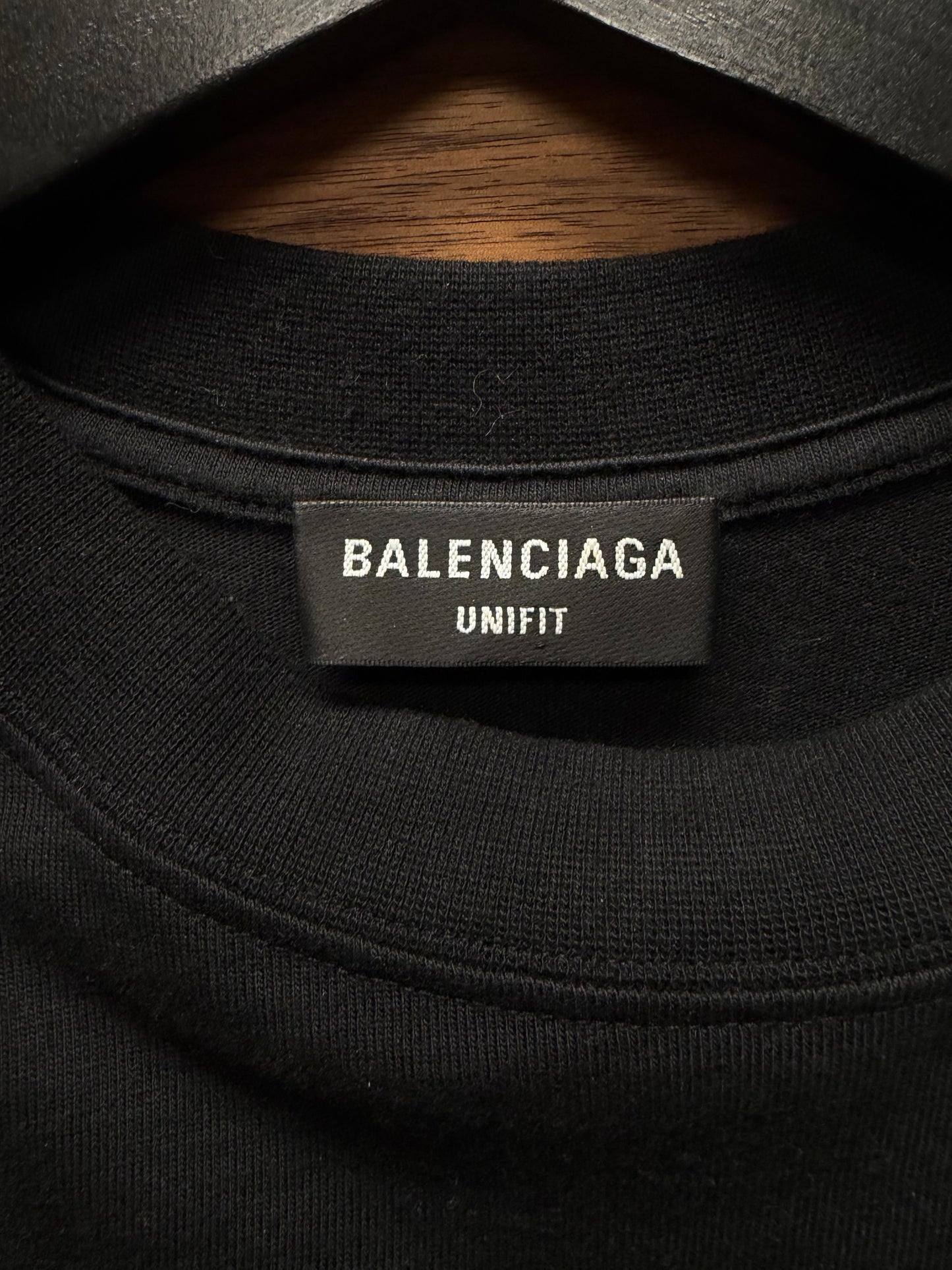 2021 Balenciaga ‘Bébé’ Black Rhinestone Oversized T-Shirt