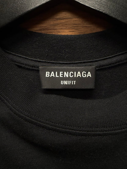 2021 Balenciaga ‘Bébé’ Black Rhinestone Oversized T-Shirt