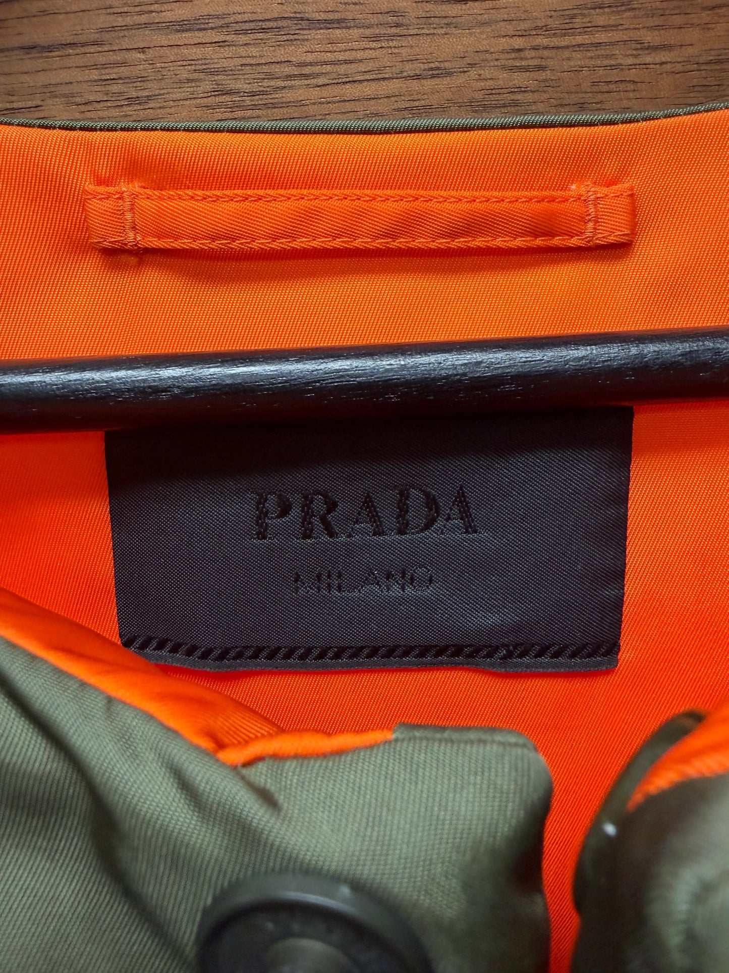 Prada Military Green Re-Nylon Oversized Bomber Jacket