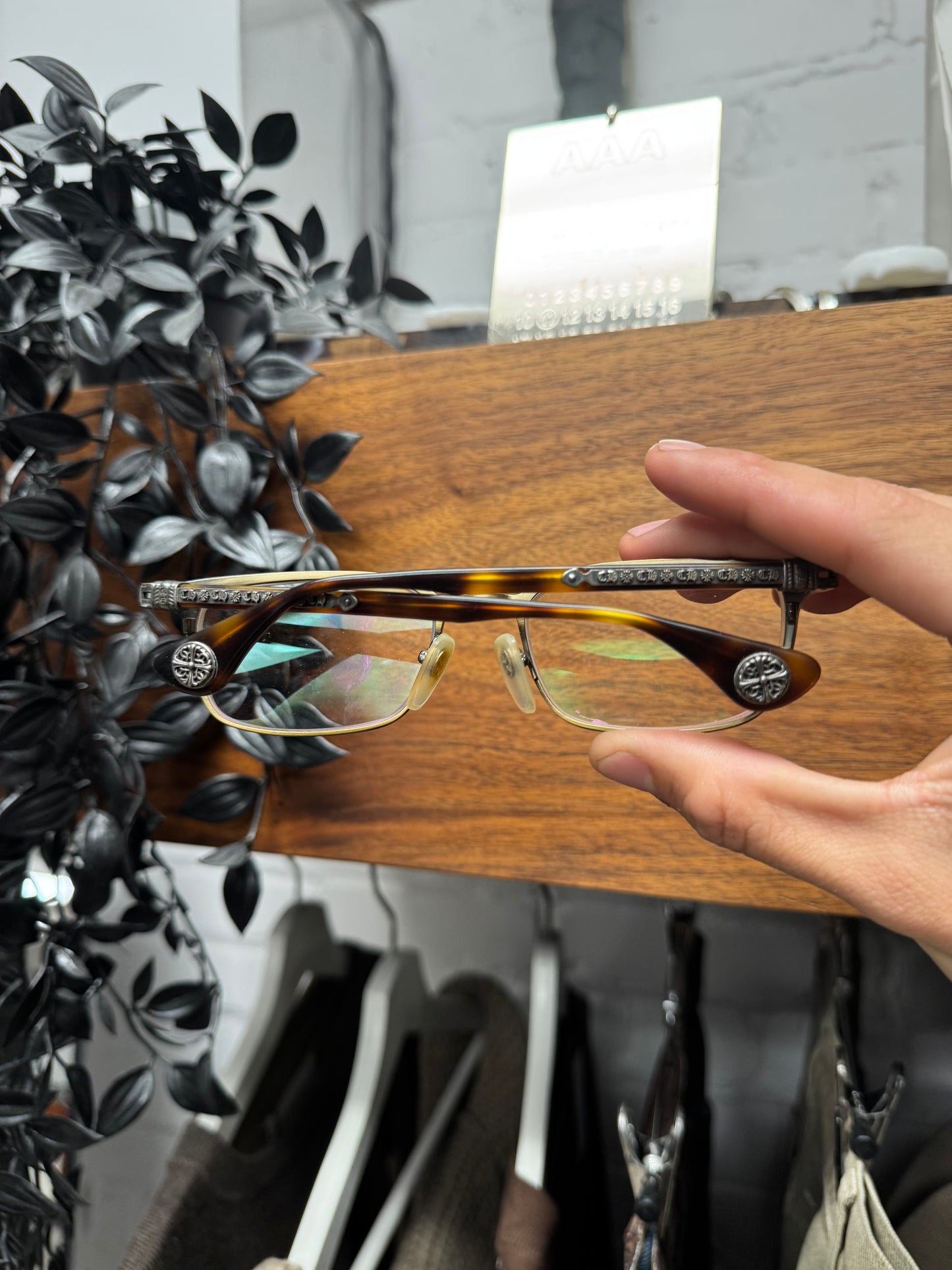 Chrome Hearts ‘Growler’ Tortoiseshell/Silver ‘CH Logo’ Glasses
