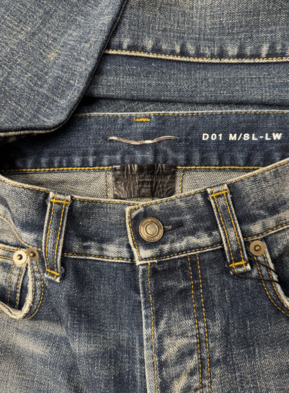 2018 Saint Laurent Washed Blue Skinny Jeans