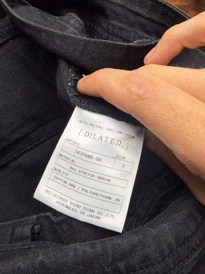 AW2021 Julius ‘Aircut’ 8oz Black Skinny Cut Stretch Denim