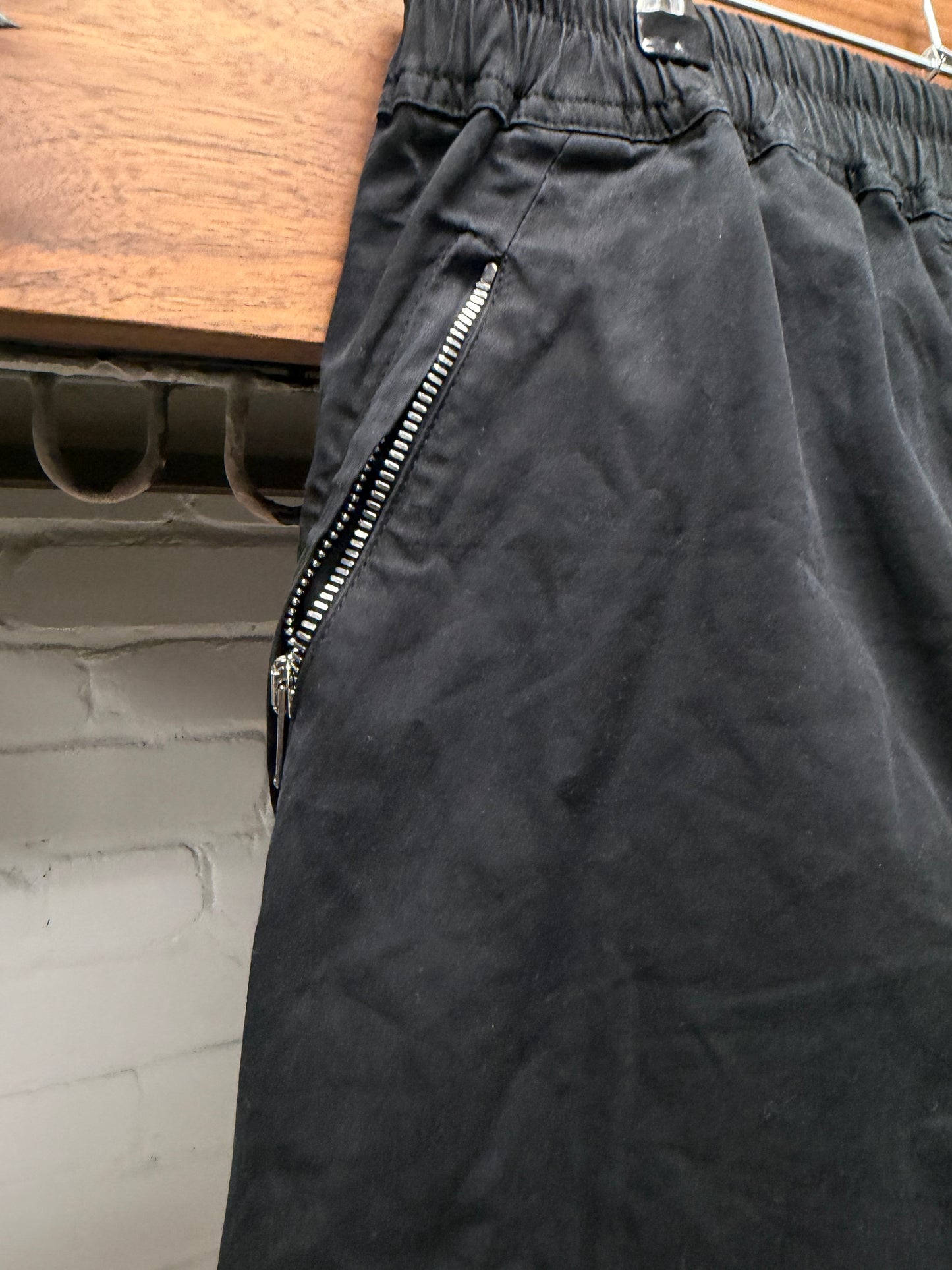 AW2016 Rick Owens ‘Mastadon’ Black Cotton Drawstring Drop Crotch ‘Pod’ Shorts