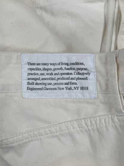 Engineered Garments White Bootcut Denim