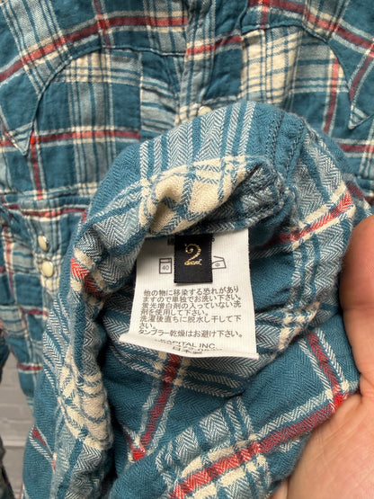 Kapital ‘Scruched’ Plaid Button Snap Western Detailed Shirt