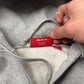 Supreme Ribbing Logo Heather Grey Zip Up Hoodie