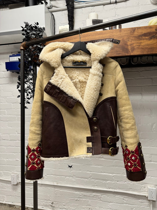 AW2008 Gucci by Frida Giannini Shearling ‘Aviator’ Jacket