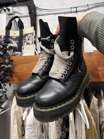Rick Owens x Doc Martens ‘1460’ Quad Sole Leather Combat Boots