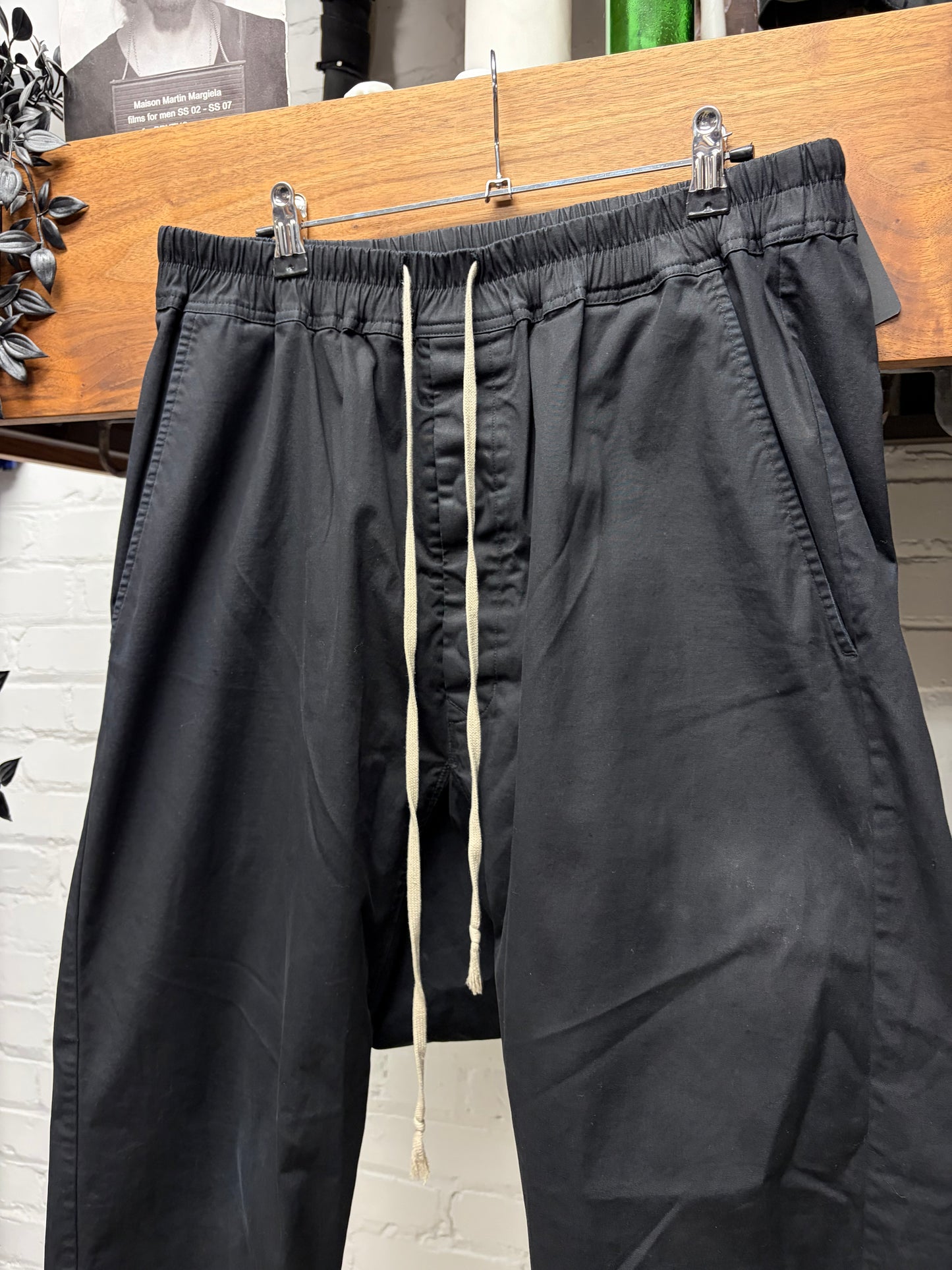 SS2020 Rick Owens ‘Tecuatl’ Drop Crotch Black Berlin Sweatpants