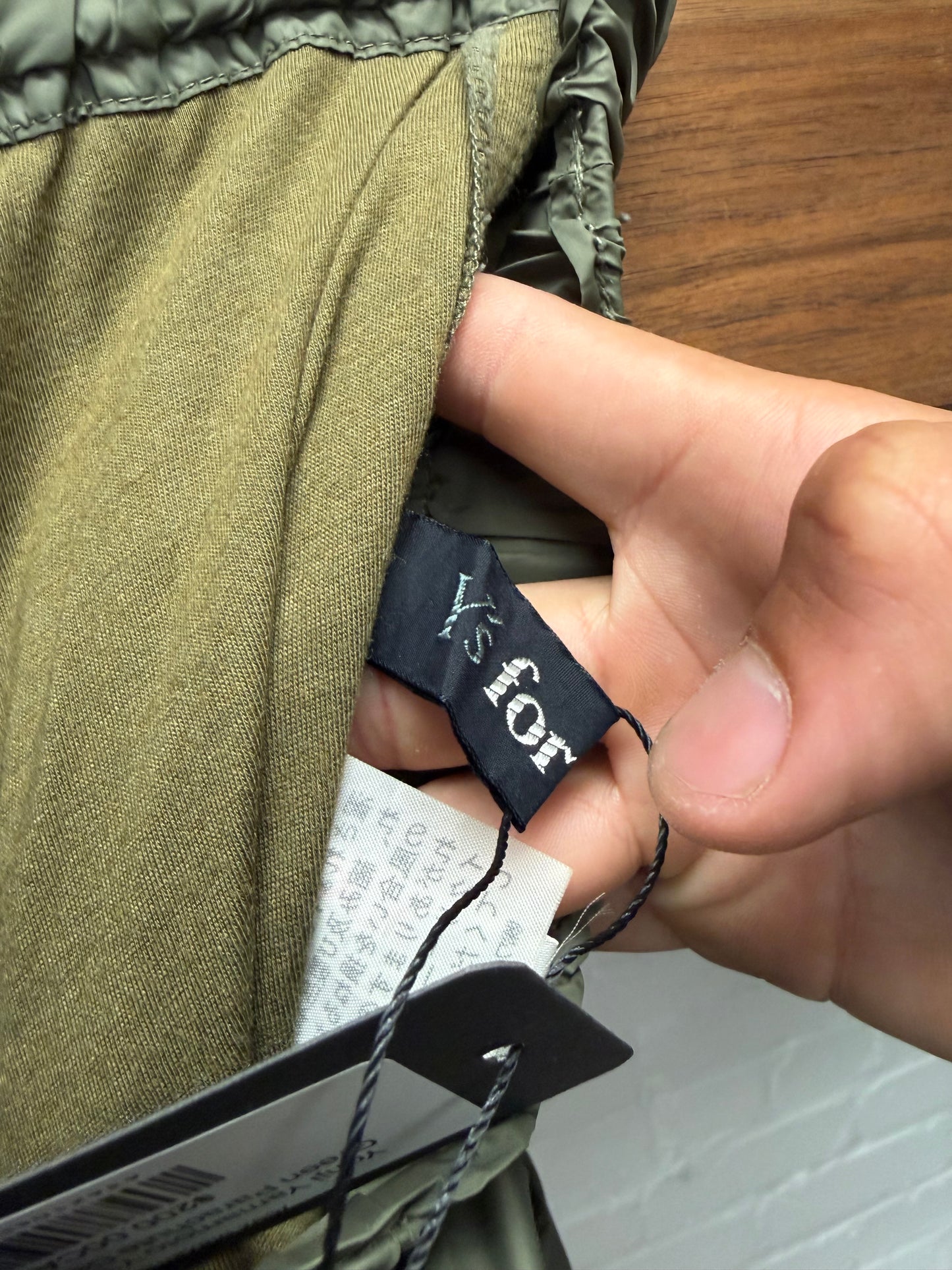 Yohji Yamamoto Y’s for Living’ Green Parachute Cargo Shorts