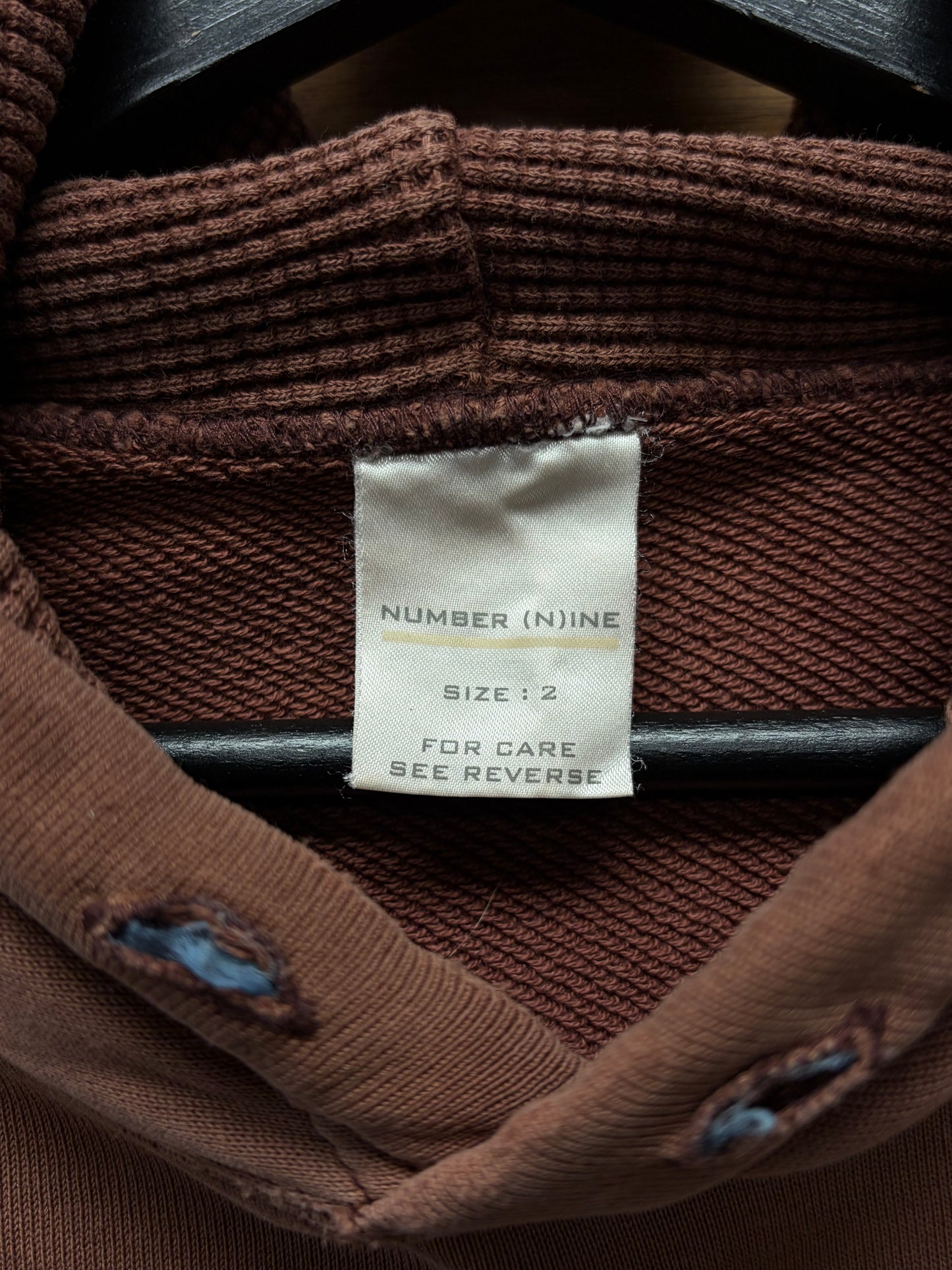 AW2001 Number (N)ine ‘Standards’ Badge Logo Shotgun Distressed Themral Hoodie