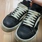 Rick Owens ‘Vans’ Black Leather Low Top Sneakers