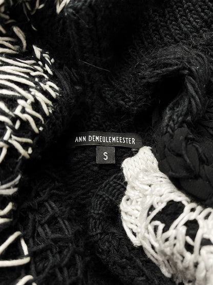 Ann Demeulemeester Loose Gauge Ribbon Striped Sweater