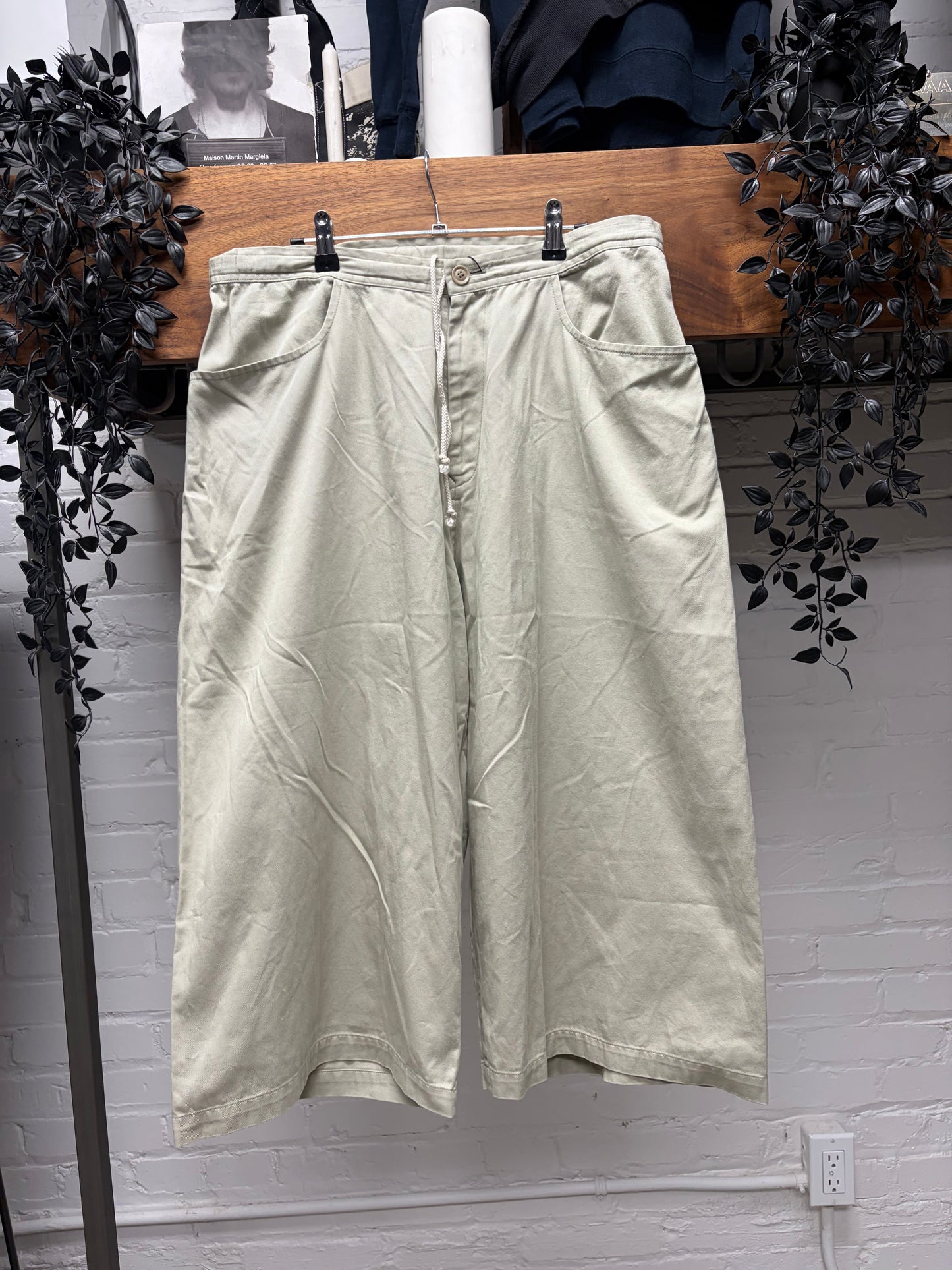 Vintage Yohji Yamamoto ‘Y’s’ Cream Cotton Wide Leg Shorts