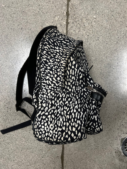 Saint Laurent ‘Leopard Print’ Leather/Canvas Backpack