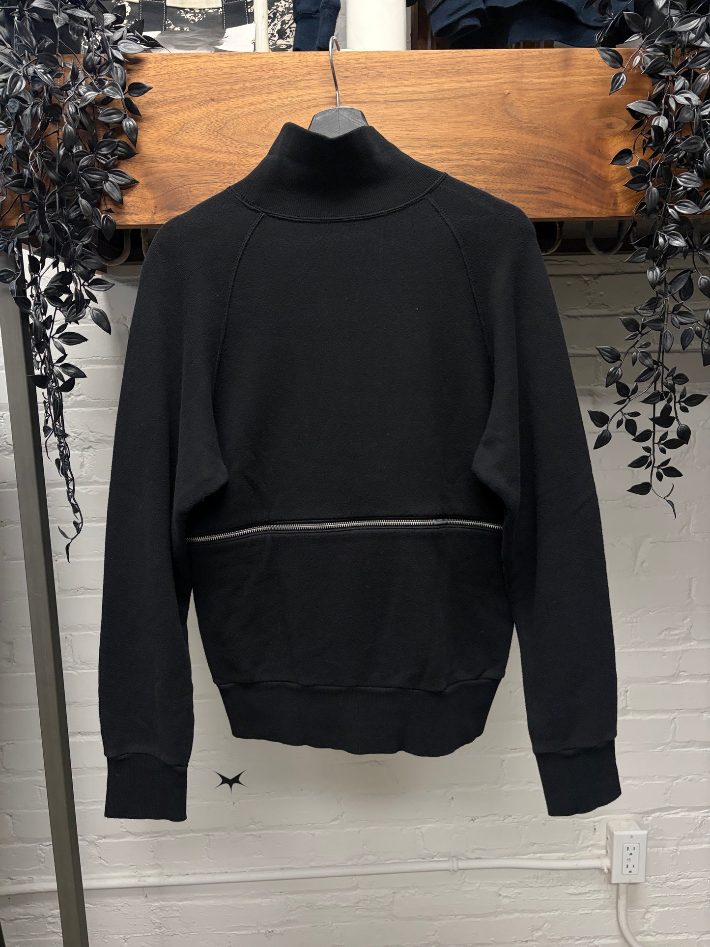 Yohji Yamamoto ‘Y’s’ Black ‘Waist Zip’ Sweatshirt