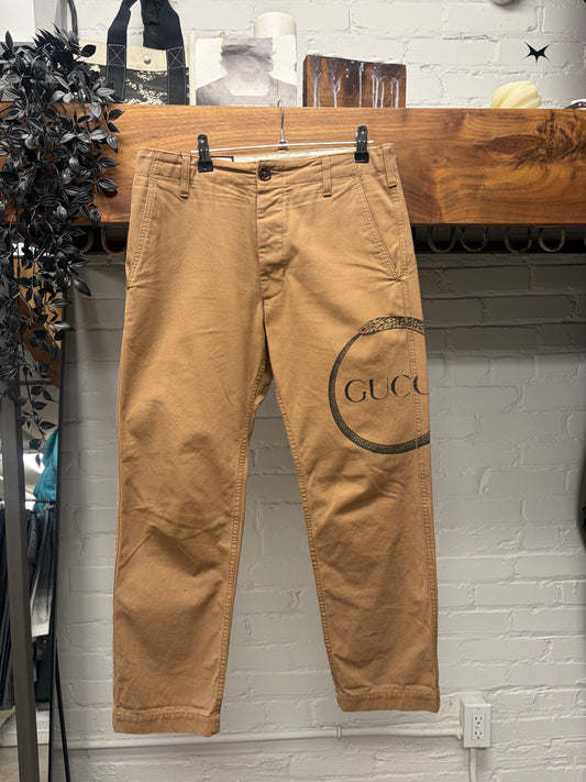 Gucci ‘Ouroboros’ Snake Print Chino Work Pants